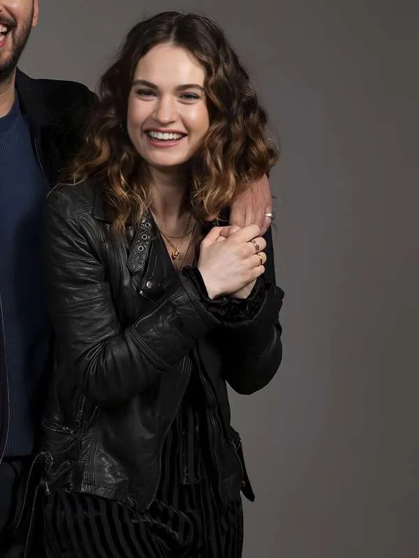 Lily James What's Love Got to Do with It 2022 Leather Jacket