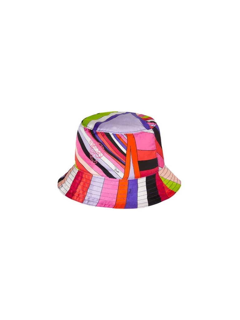 Logo-Embroidered Silk Reversible Bucket Hat