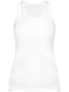 logo-embroidered tank top