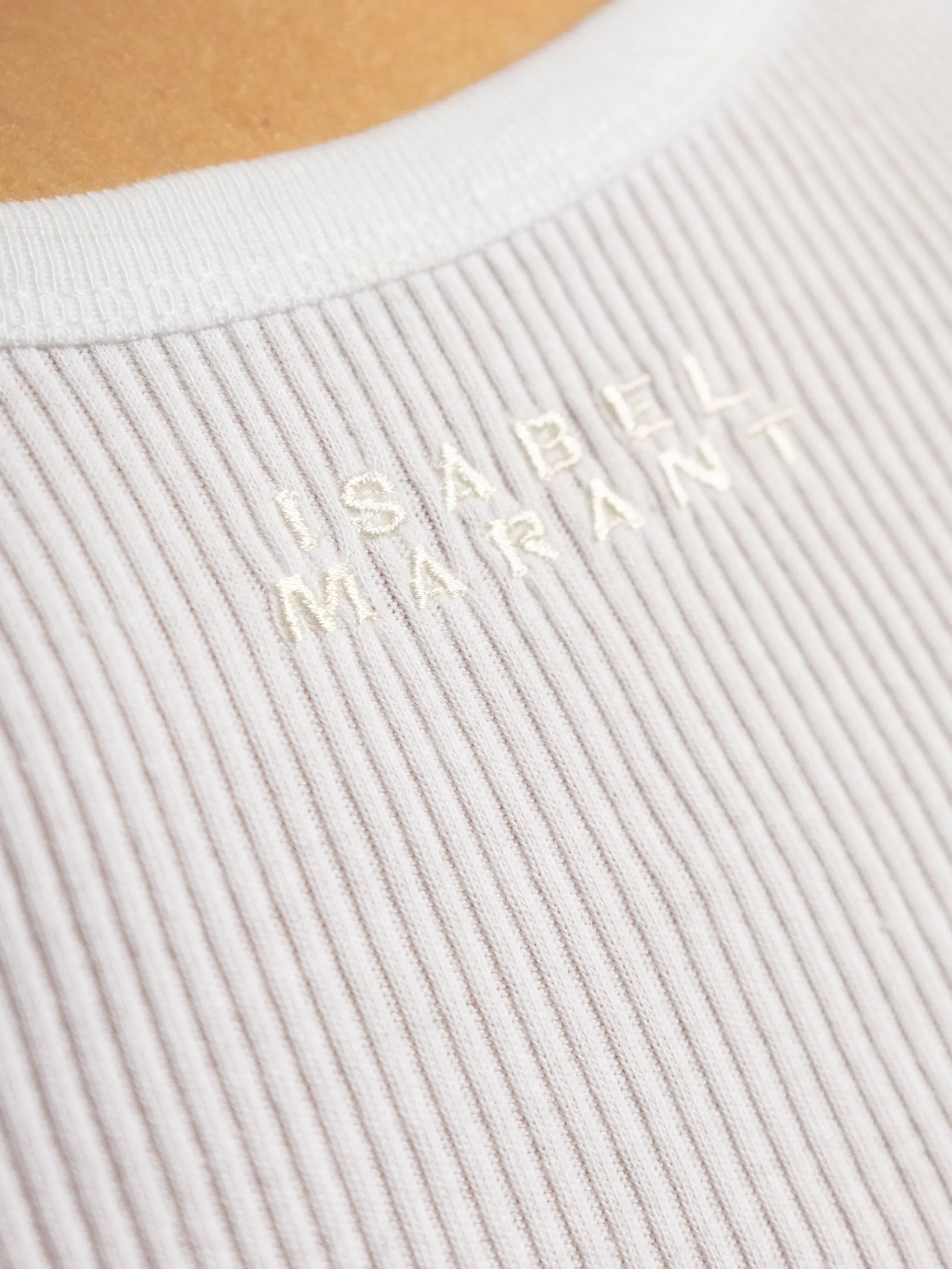 logo-embroidered tank top