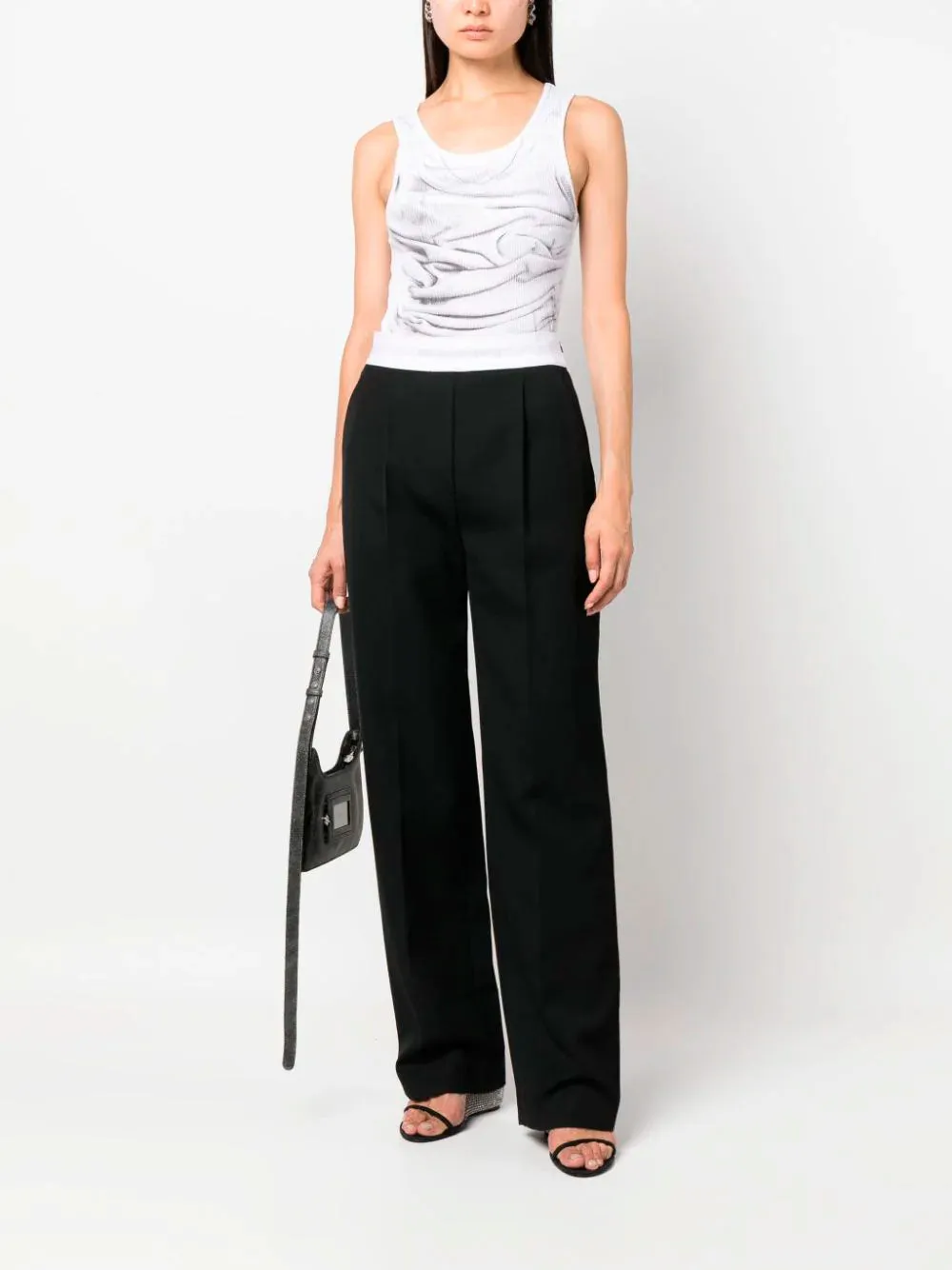 Logo-waistband trousers