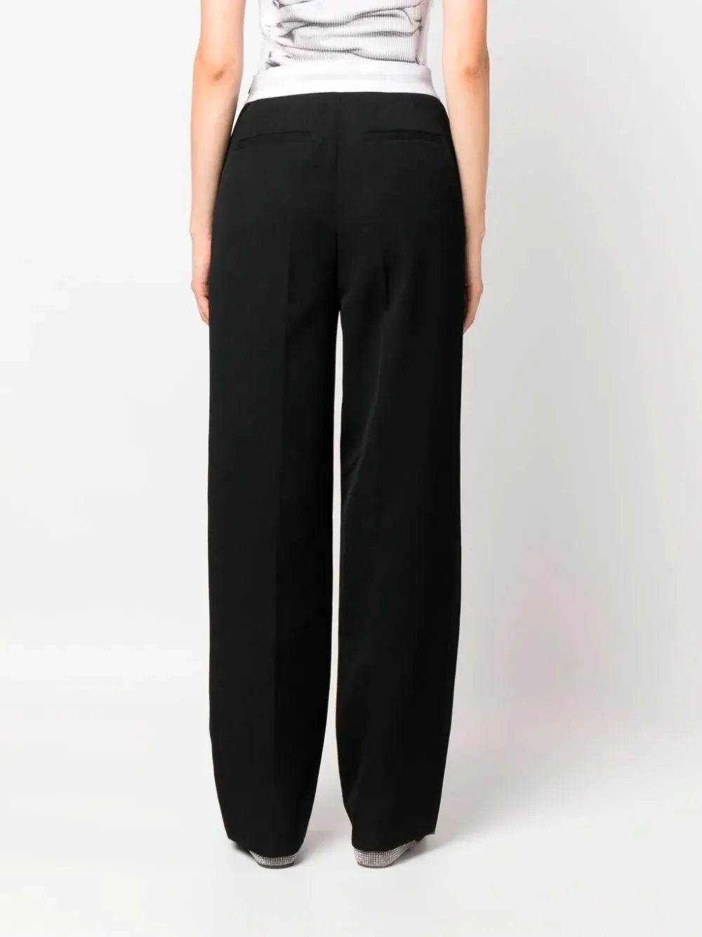 Logo-waistband trousers