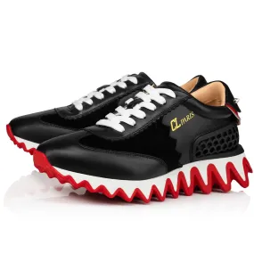 Loubishark  Sneakers - Calf leather and veau velours - Black - Women