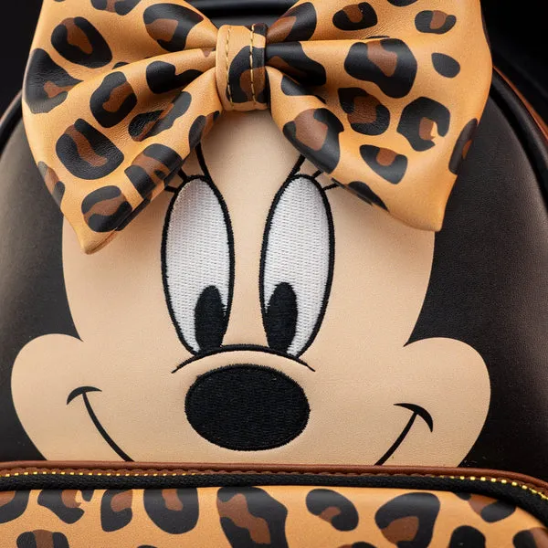 Loungefly x Disney Minnie Mouse Leopard Print Mini Backpack