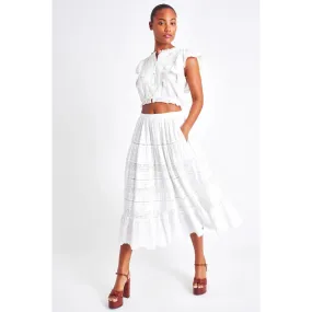 LoveShackFancy   Donna Skirt White