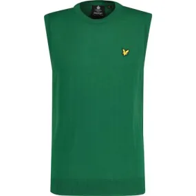 Lyle & Scott Retro Cotton Crew Neck Vest Green