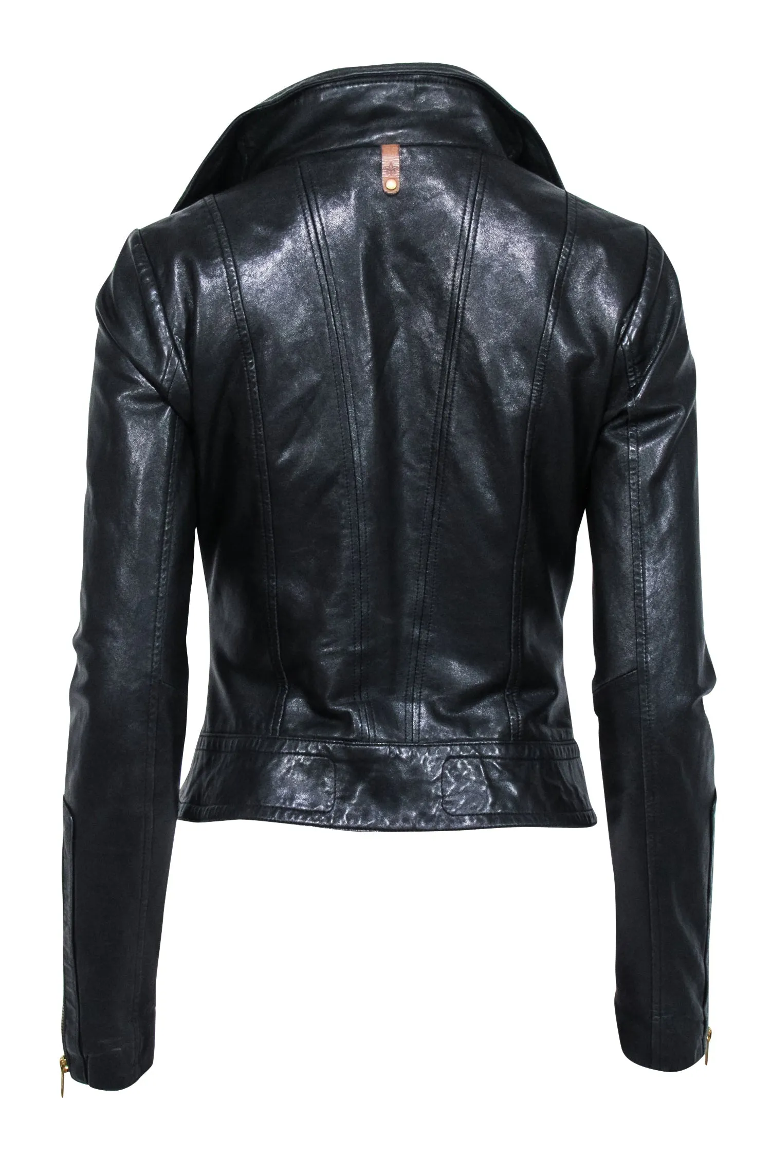 Mackage x Aritzia - Black Leather Moto Jacket Sz XS