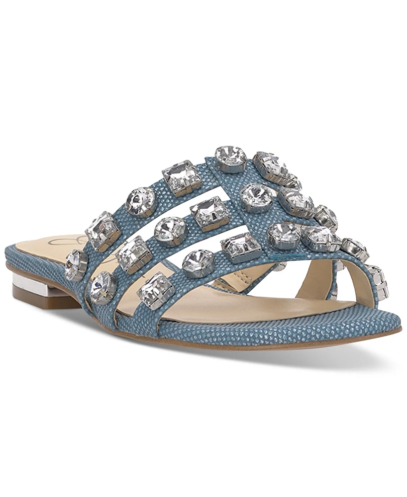 Macy's Jessica Simpson Detta Crystal Embellished Slide Sandals