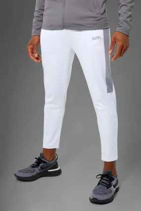 Man Active Cropped Joggers With Side Panel | boohooMAN UK