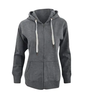 Mantis Womens/Ladies Superstar Zip Hooded Sweatshirt / Hoodie (Heather Grey Melange) - UTBC2691