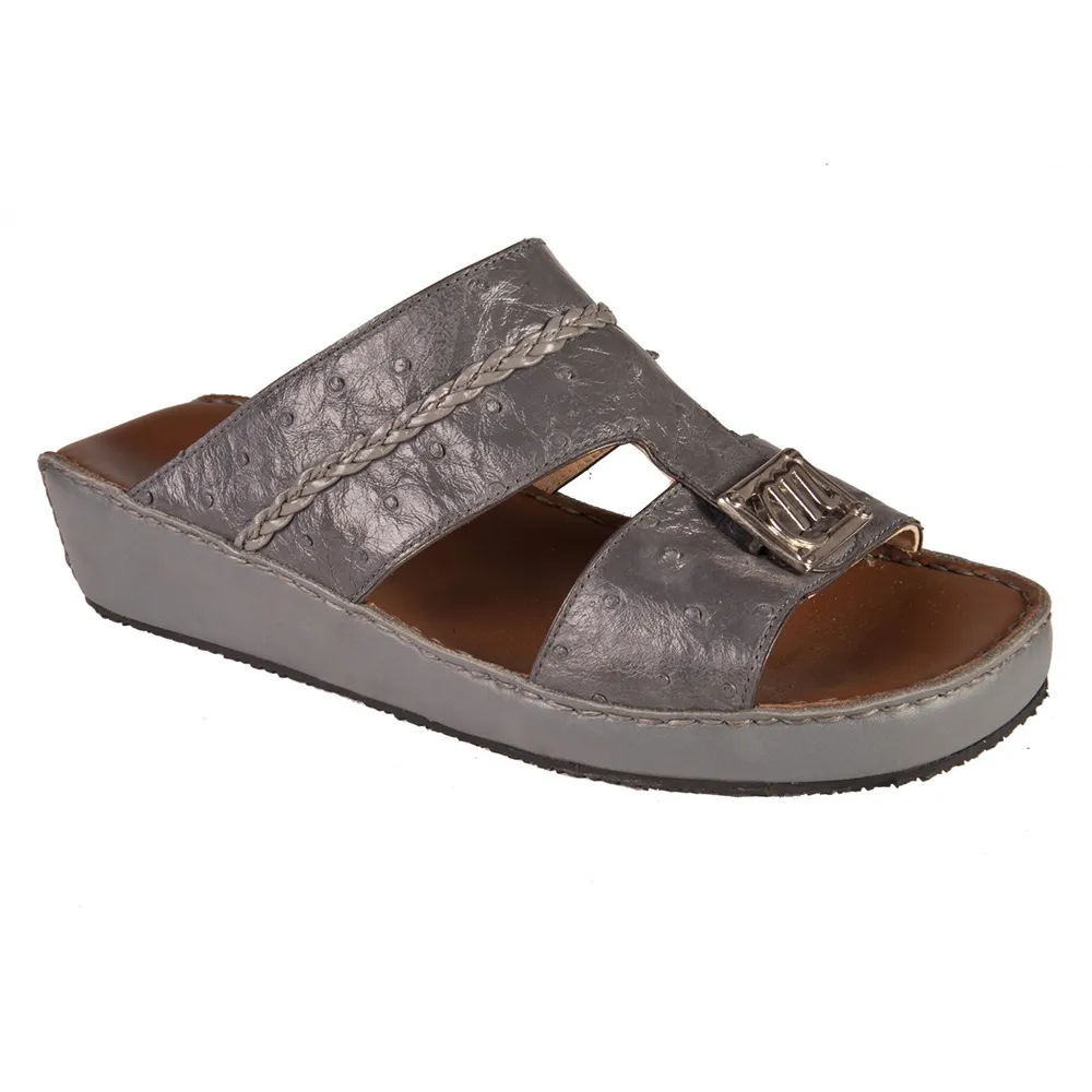 Mauri 5150 Genuine Ostrich Sandals Medium Grey (Special Order)