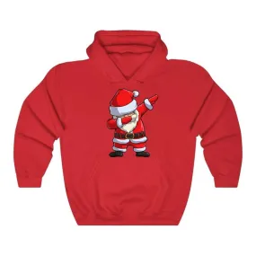 Men's Casual Harajuku Christmas Santa Funny Printed Cotton Hoodie