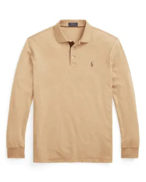 Mens Custom Polo Shirt Camel Heather