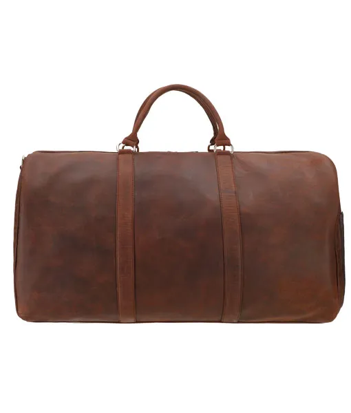 Men’s Distressed Brown Crazy horse Leather Duffle Bag | TLC