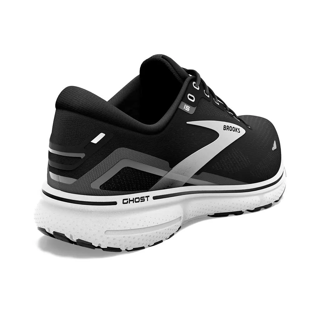 Men's Ghost 15 Running Shoe- Black/Blackened Pearl/White- Regular (D)