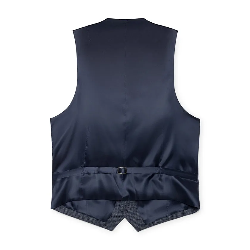 Men's Hackett, Flannel Birdseye Waistcoat in Navy