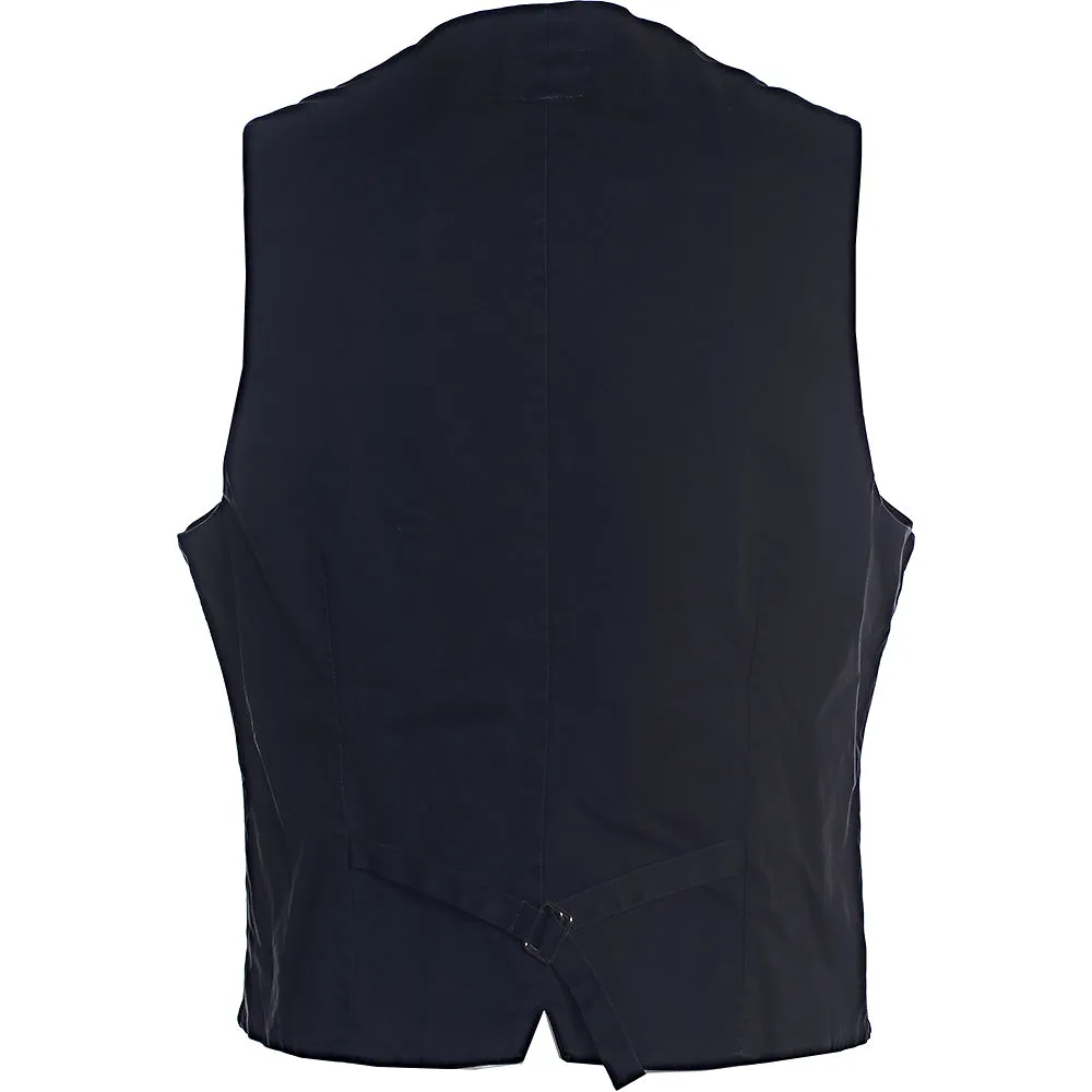 Men's Hackett, Garment Dyed Waistcoat Lapel in Charcoal