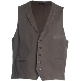 Men's Hackett, Garment Dyed Waistcoat Lapel in Taupe