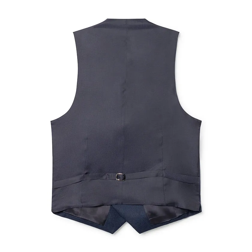 Men's Hackett, Mayfair Flannel Puppytooth Waistcoat in Navy