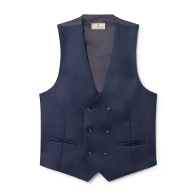 Men's Hackett, Mayfair Flannel Puppytooth Waistcoat in Navy