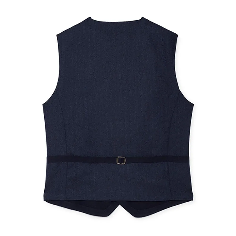 Men's Hackett, Mayfair Flannel Waistcoat in Navy