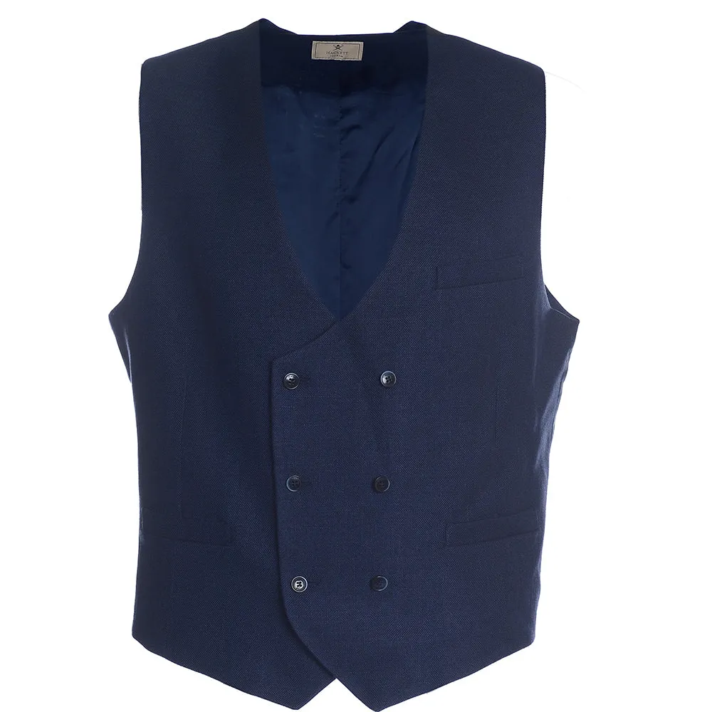 Men's Hackett, Mayfair Hopsack DB Waistcoat in Navy