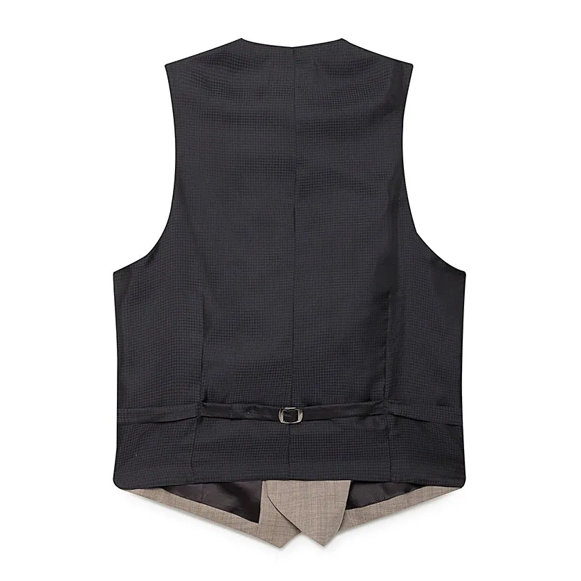 Men's Hackett, Mayfair Natural Wool Waistcoat in Light Beige