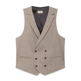 Men's Hackett, Mayfair Natural Wool Waistcoat in Light Beige