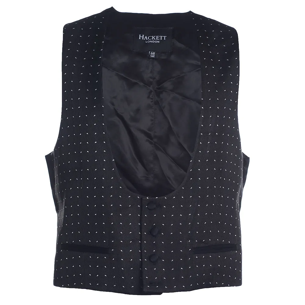 Men's Hackett, Paisley Dress Waistcoat in Black