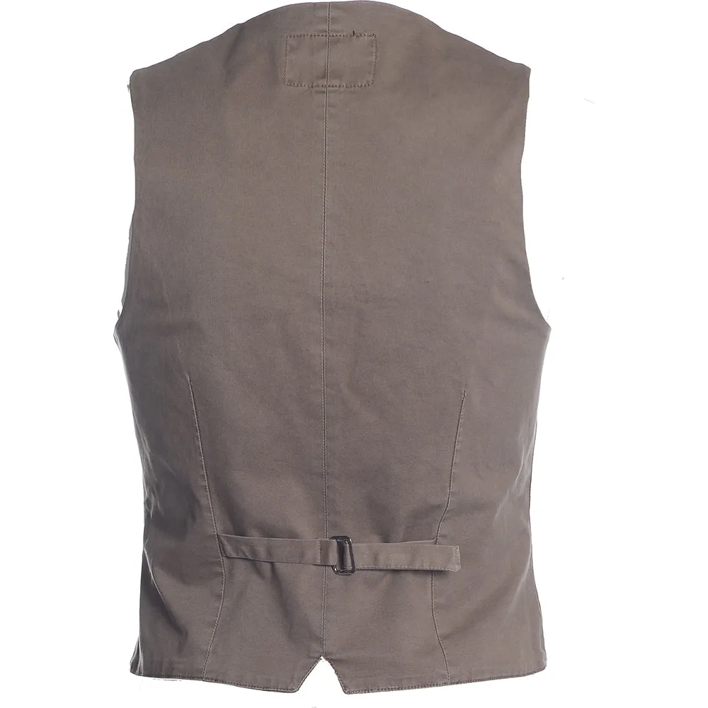 Men's Hackett, Tricotine Waistcoat in Taupe