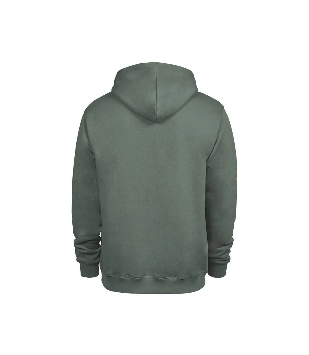 Mens hooded cotton blend sweatshirt leaf green Tee Jays