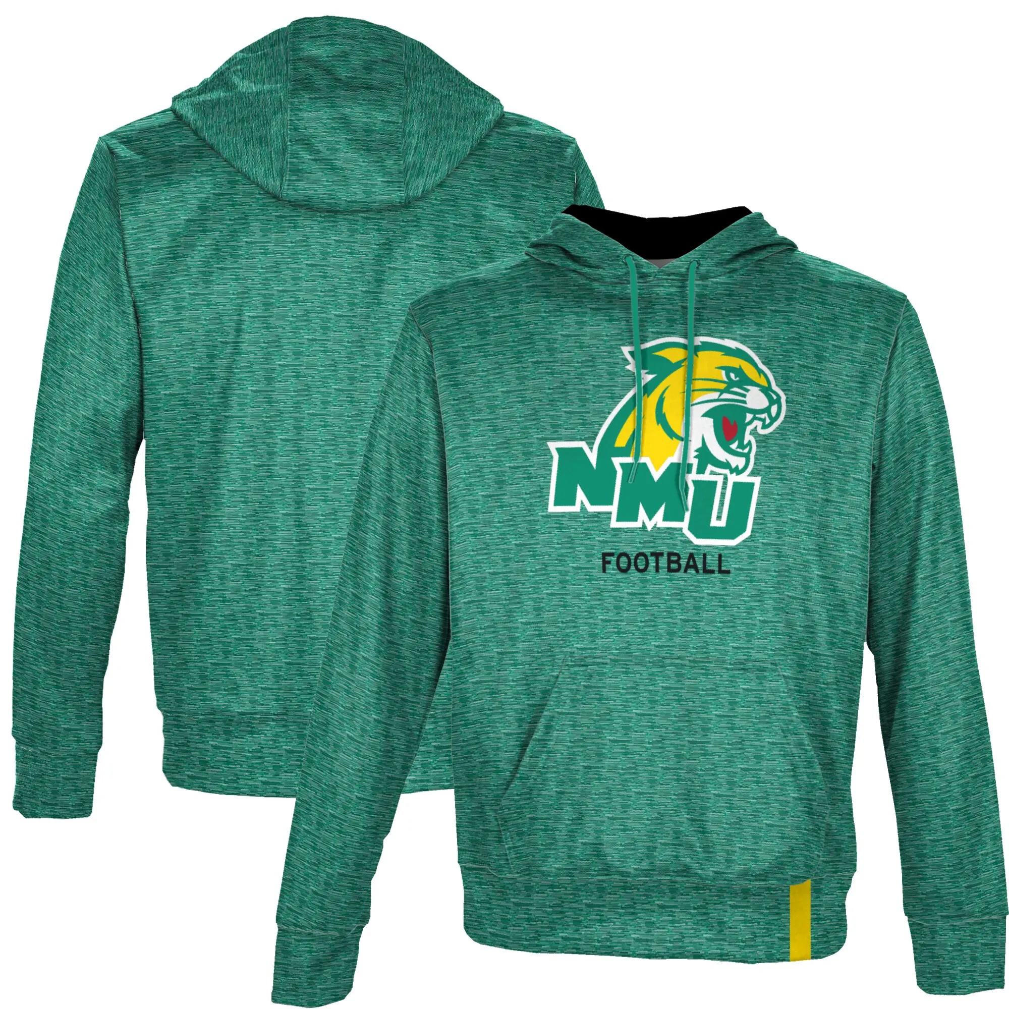 Men's ProSphere Green Northern Michigan Wildcats Football Name Drop Pullover Hoodie