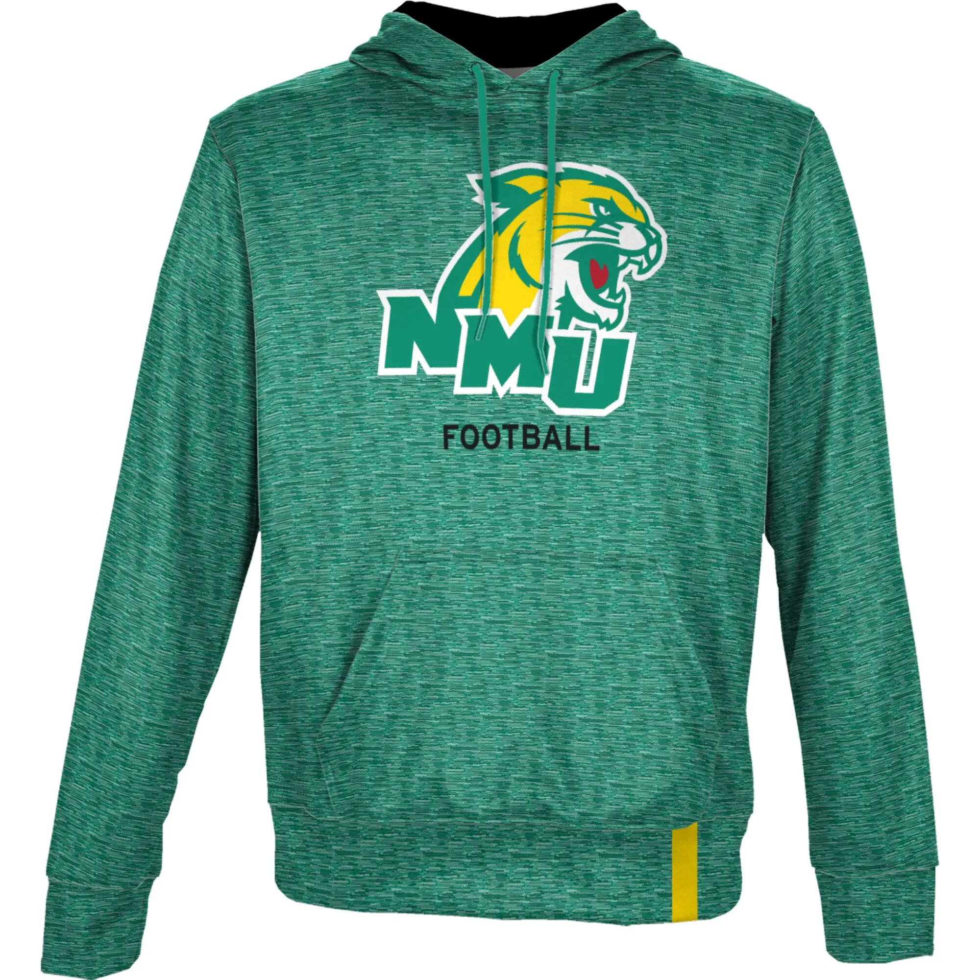 Men's ProSphere Green Northern Michigan Wildcats Football Name Drop Pullover Hoodie