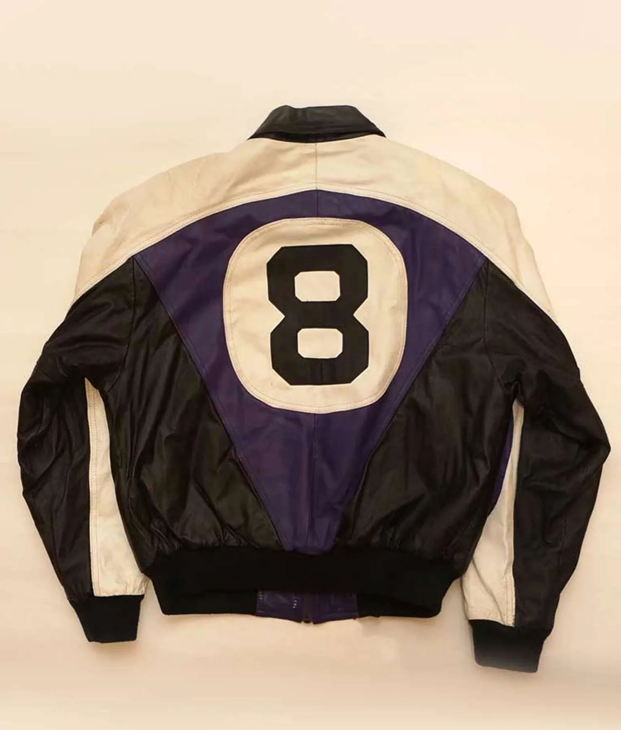 Michael Hoban Purple and Black Leather “8 ball” Jacket | Abbraci