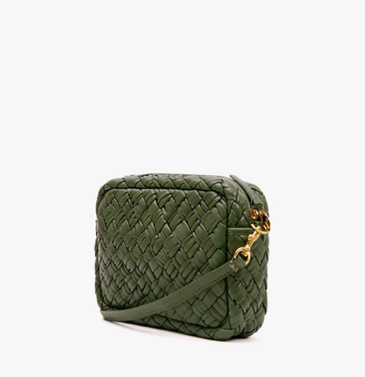 Midi Puffy Woven Bag - Army