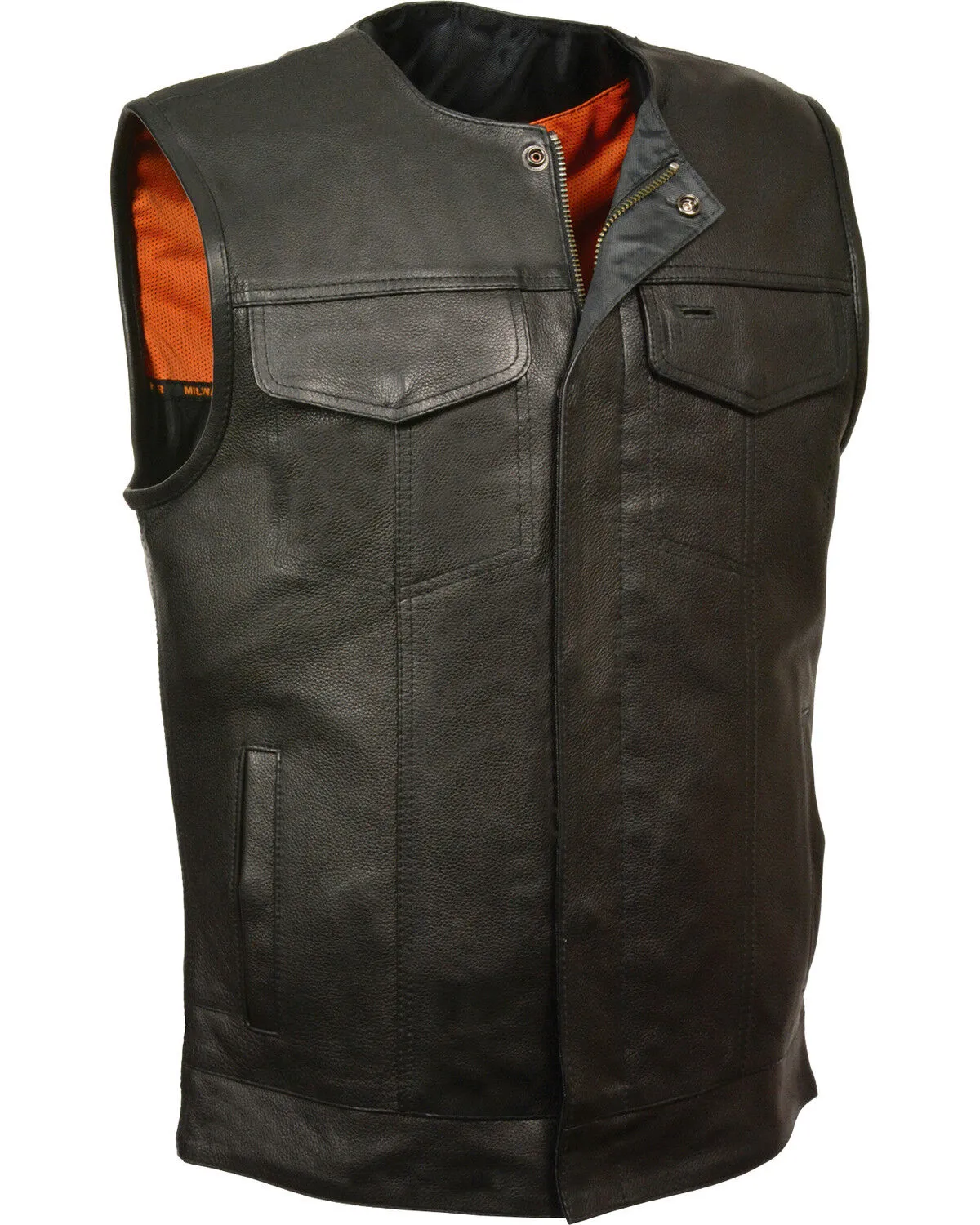 Milwaukee Leather Men's Collarless Club Style Vest - Big 5X