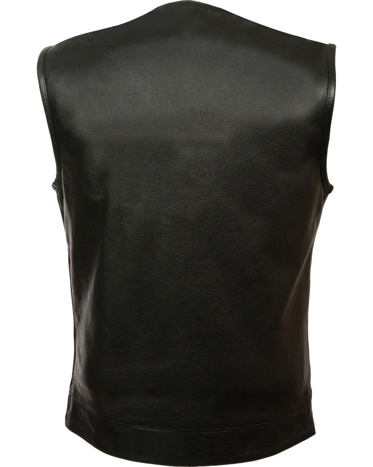 Milwaukee Leather Men's Collarless Zip Front Club Style Vest - Big 3X