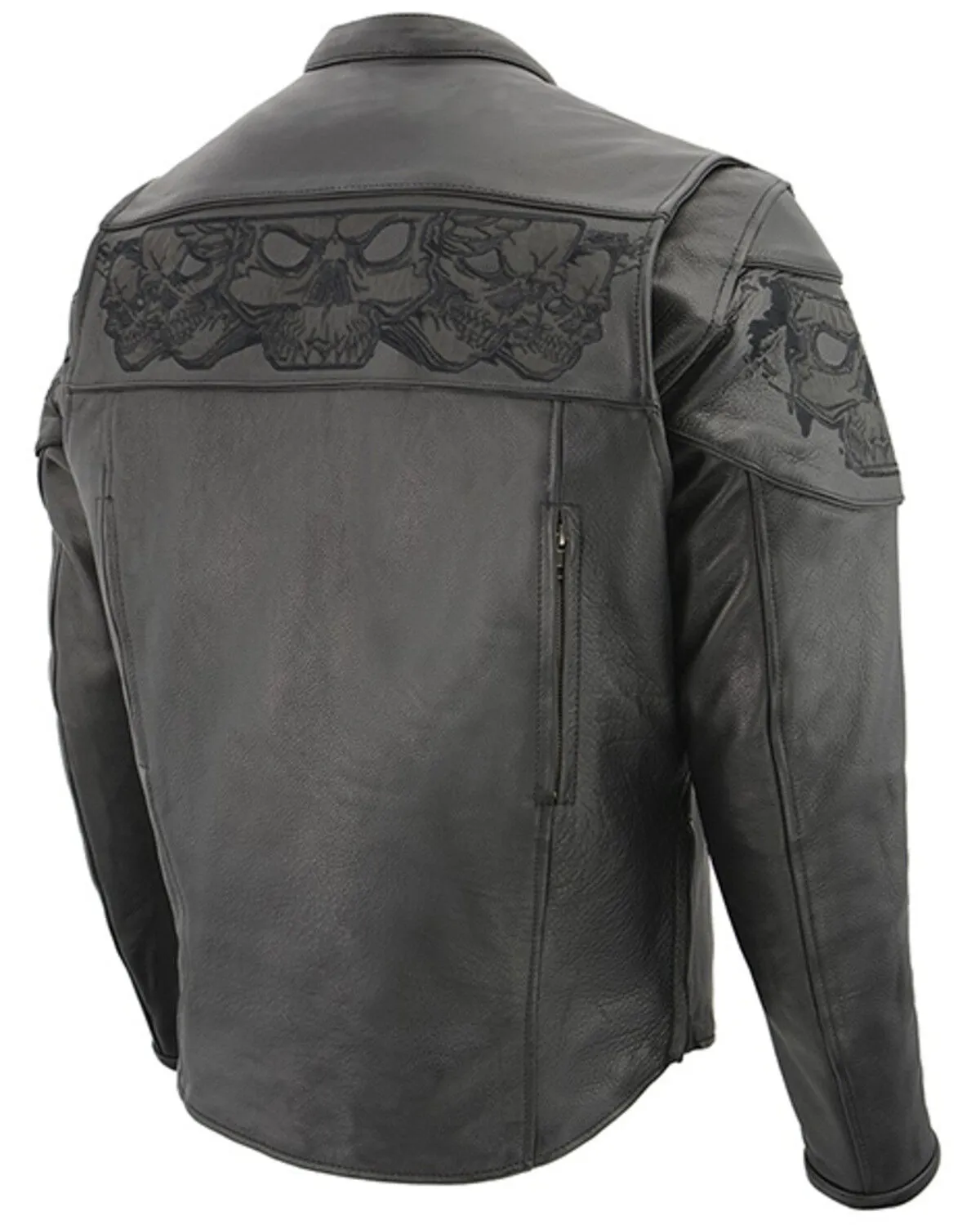 Milwaukee Leather Men's Crossover Scooter Cool-Tec Leather Motorcycle Jacket