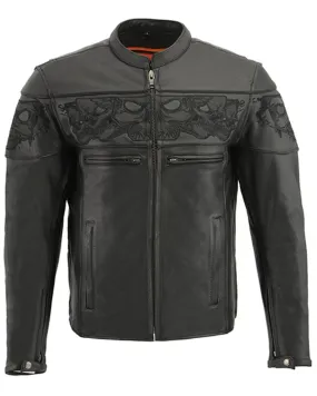 Milwaukee Leather Men's Crossover Scooter Cool-Tec Leather Motorcycle Jacket