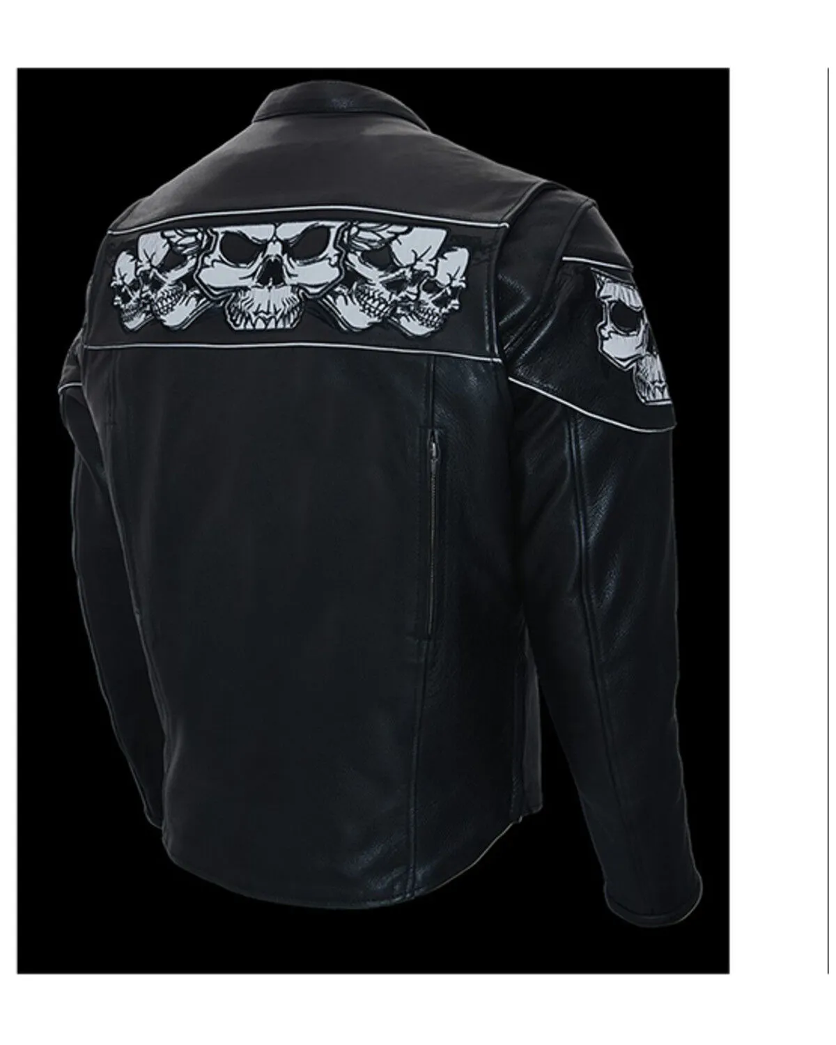 Milwaukee Leather Men's Crossover Scooter Cool-Tec Leather Motorcycle Jacket