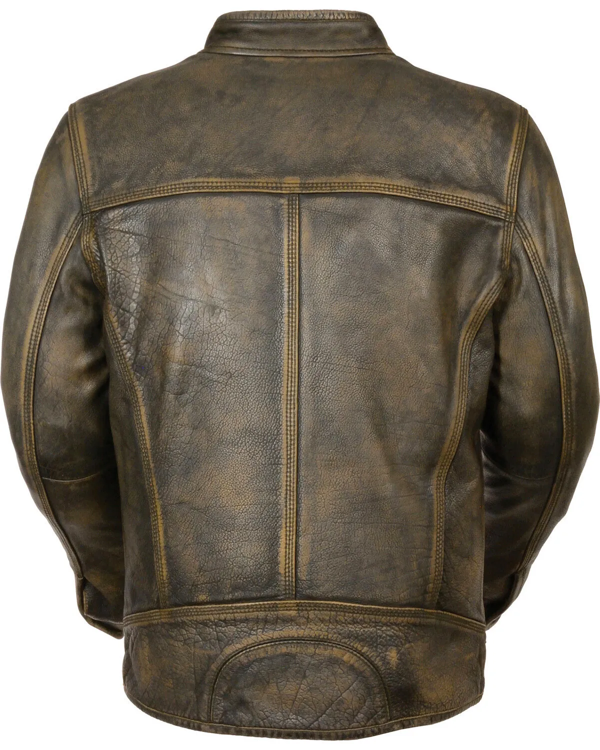 Milwaukee Leather Men's Distressed Scooter Jacket with Venting - Big - 3X