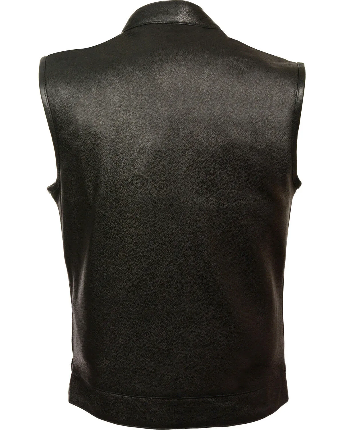 Milwaukee Leather Men's Open Neck Snap/Zip Front Club Style Vest - 3X