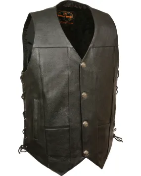 Milwaukee Leather Men's Side Lace Vest - Big 5X