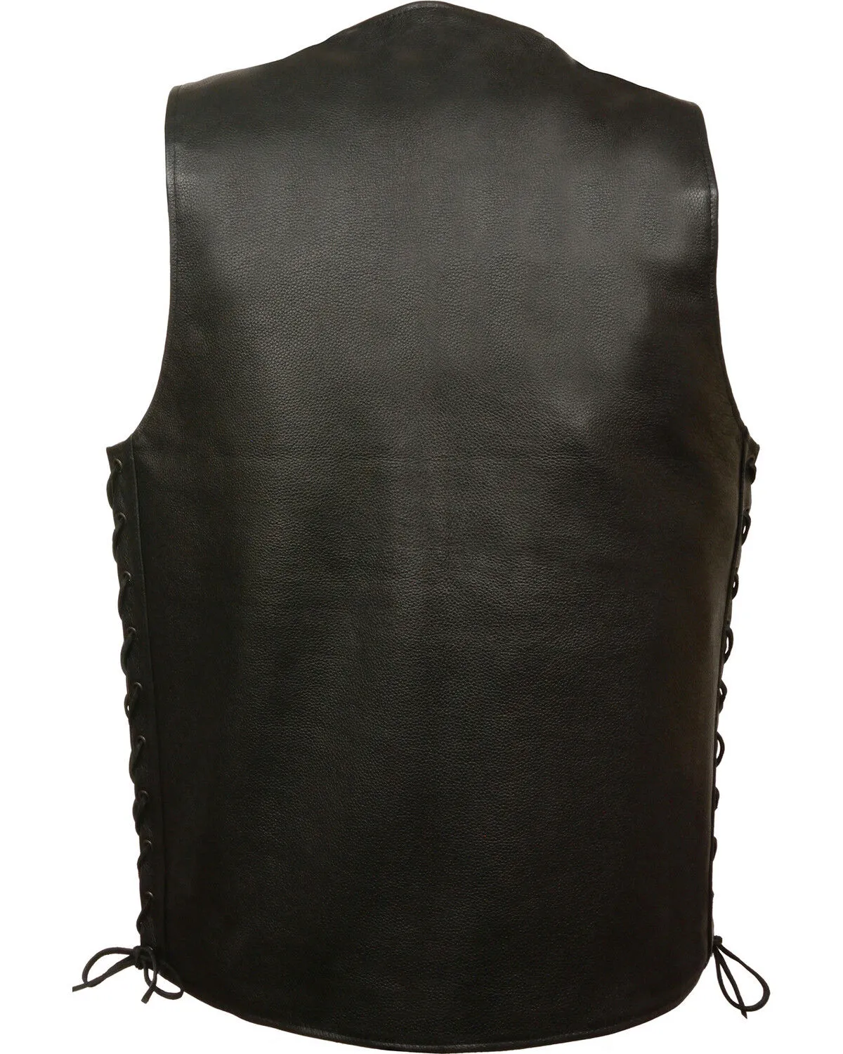 Milwaukee Leather Men's Straight Bottom Side Lace Vest - 3X