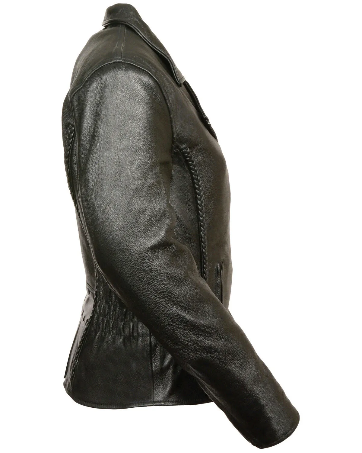 Milwaukee Leather Women's Braid & Stud Leather Jacket - 3X