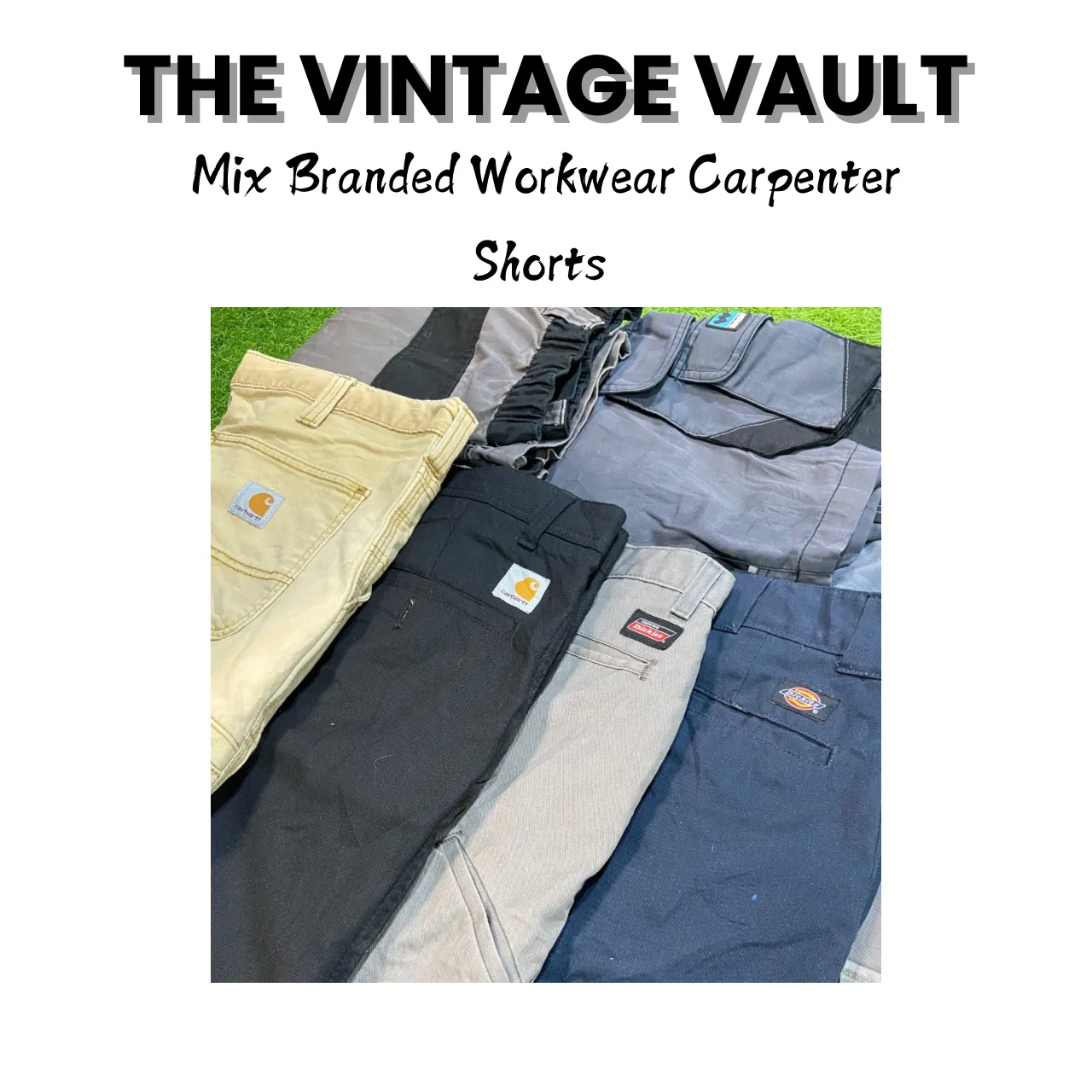 Mix Brand Workwear Carpenter Shorts 50 pcs including Carhartt Dickies and others