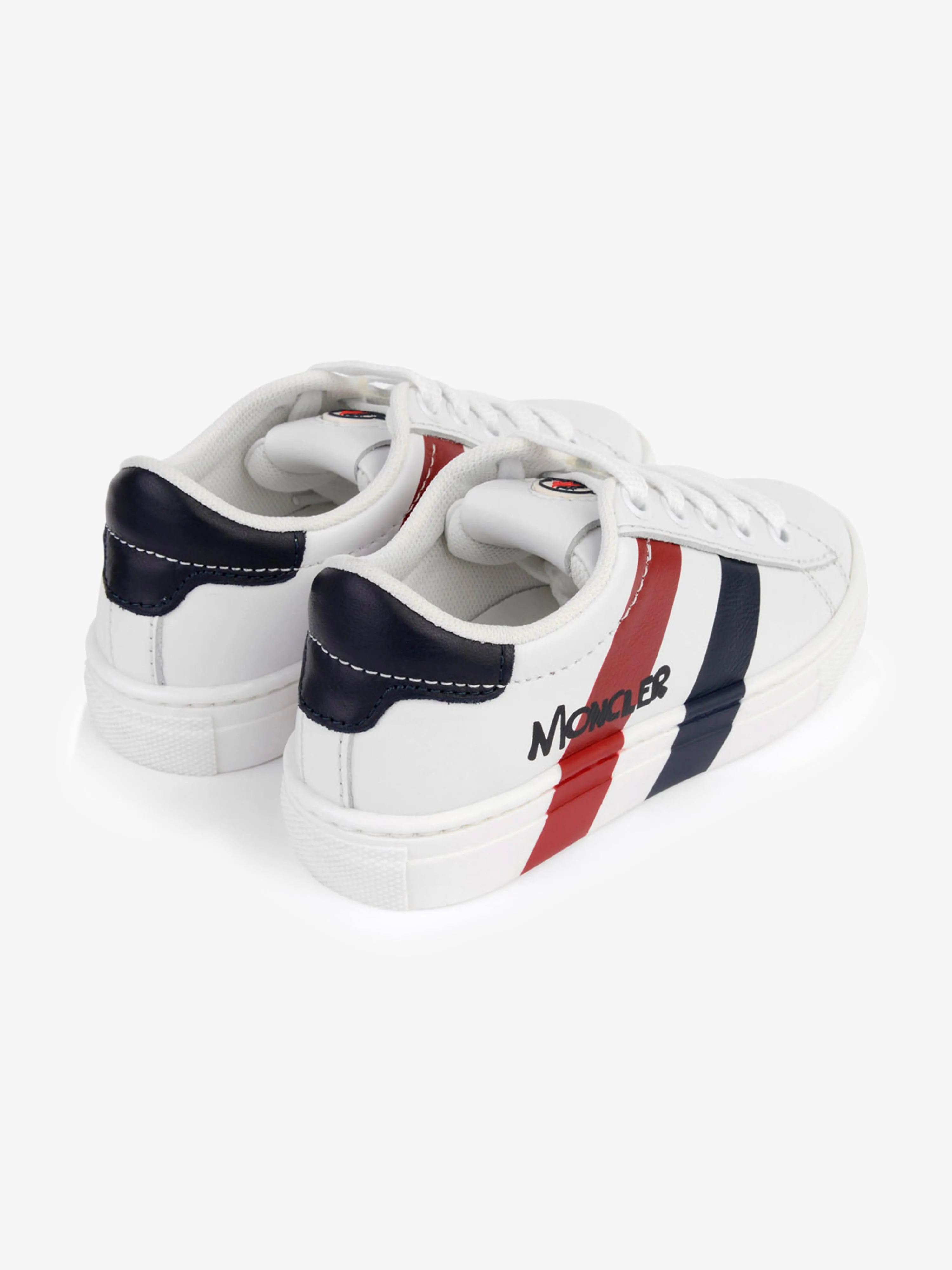 Moncler Enfant Moncler Leather Branded Trainers