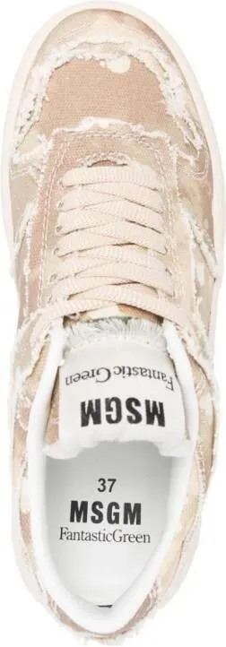 MSGM FG1 raw-cut sneakers Neutrals