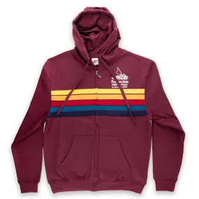 Multi-color Stripe Polynesian Cultural Center Logo Full Zip Hoodie