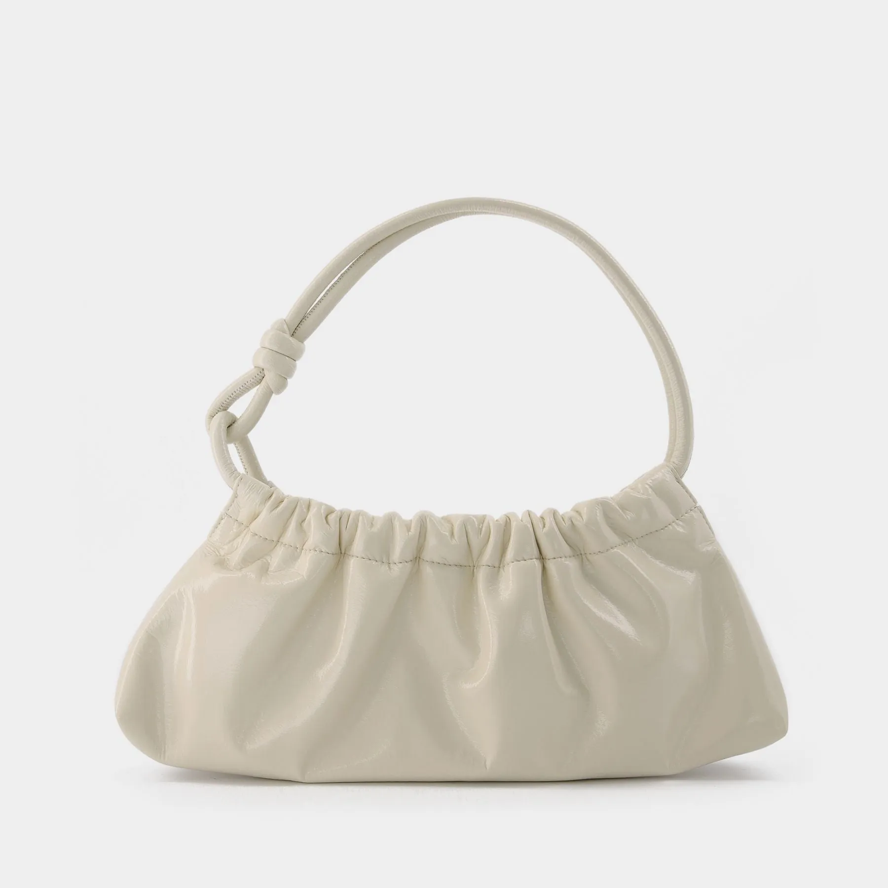 Nanushka  Valerie Bag in Cream Patent Vegan Leather